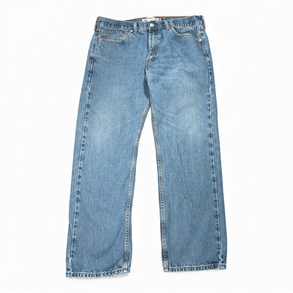 Vintage 505 Levis Jeans Mens 36x30 Blue Regular Straight Medium Wash Denim Y2K - Picture 1 of 11